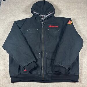 Snap-On Black Full Zip Workwear Jacket Men's Size 3XL‎ EUC